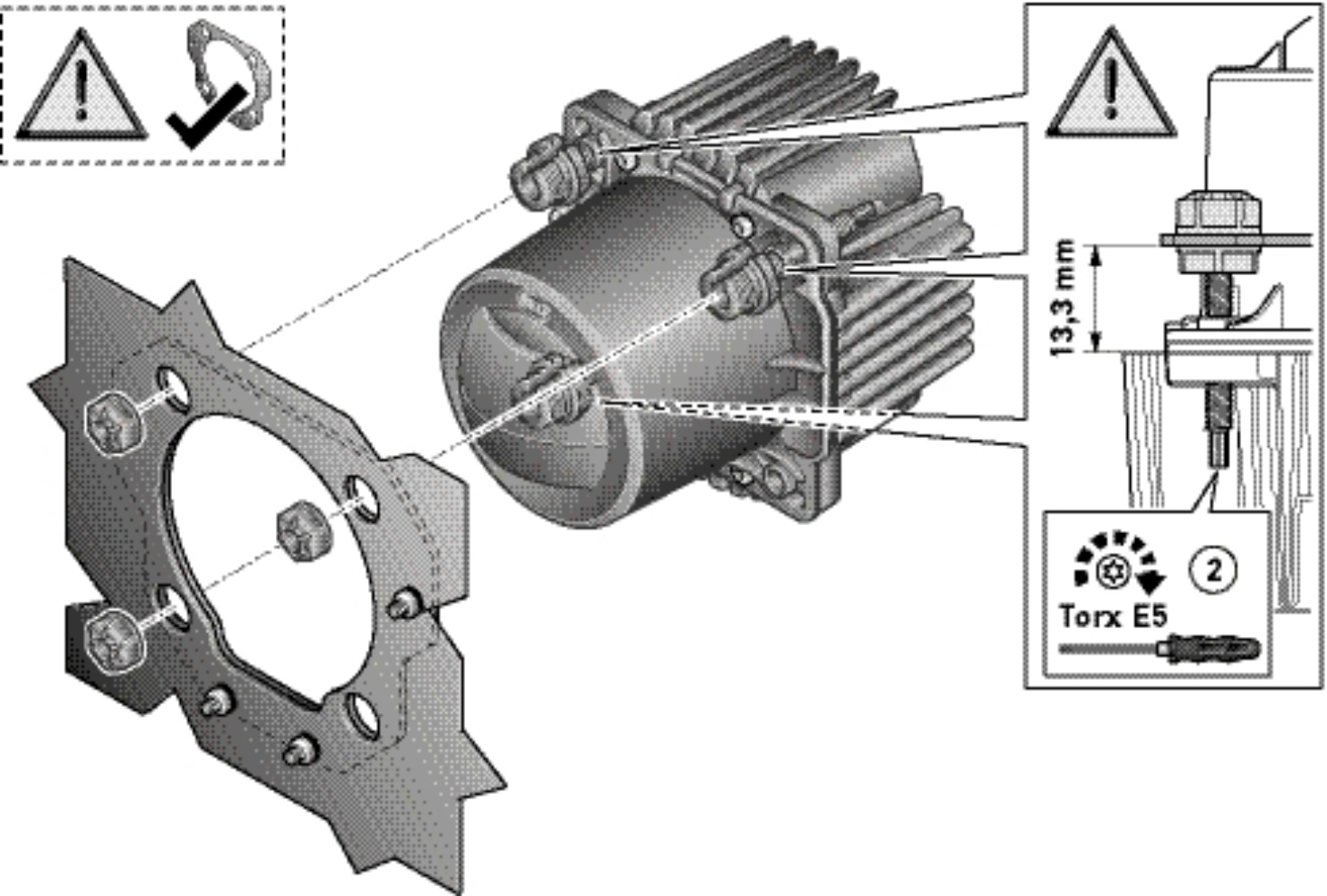 Asymmetric/LED/DE-Insert, headlight - 90mm Essential L4565 - 12/24V - Image 6