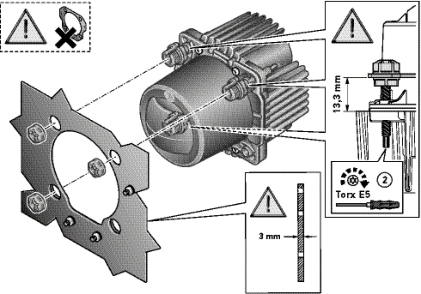 Asymmetric/DE/LED-Insert, headlight - 90mm Essential L4565 - 24/12V - Image 7