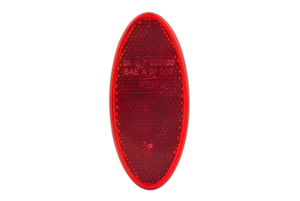 Reflector - Lens Colour: Red - oval - Glued/mounting (image 2)