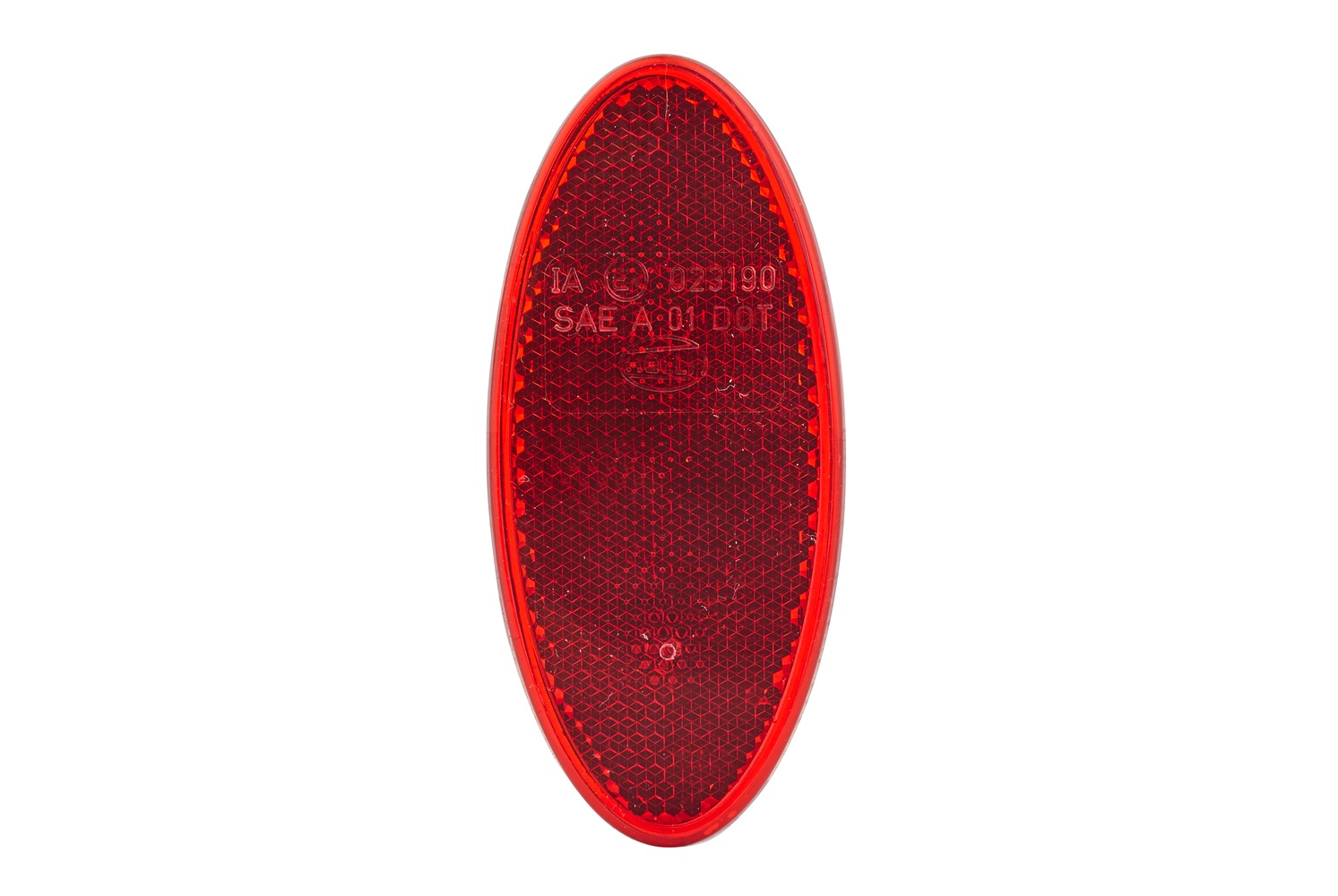 Reflector - Lens Colour: Red - oval - Glued/mounting - Image 2
