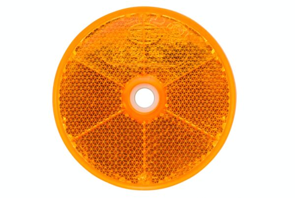 Reflector - Lens Colour: Yellow - round - Bolted/mounting (image 2)