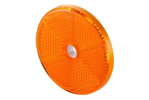 Reflector - Lens Colour: Yellow - round - Bolted/mounting