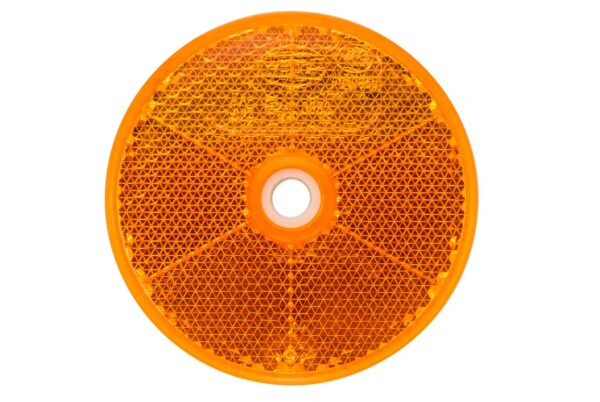 Reflector - Lens Colour: Yellow - round - Bolted/mounting (image 2)