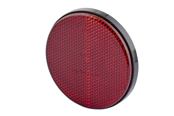 Reflector - Lens Colour: Red - round - Bolted/mounting