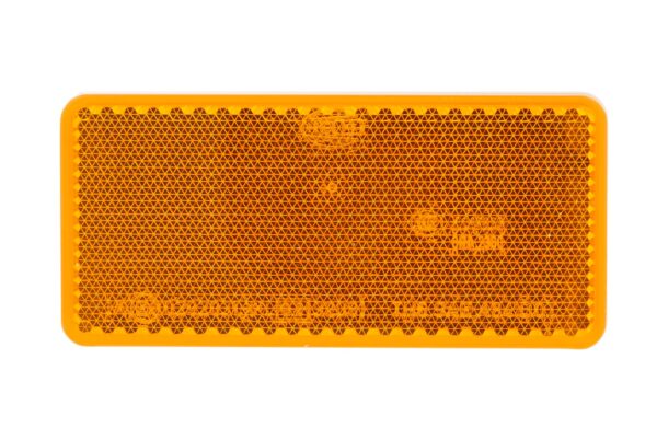 Reflector - Lens Colour: Yellow - rectangular - Glued/mounting (image 2)