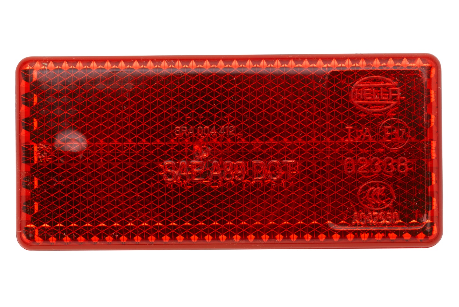 Reflector - Lens Colour: Red - rectangular - Glued/mounting - Image 2