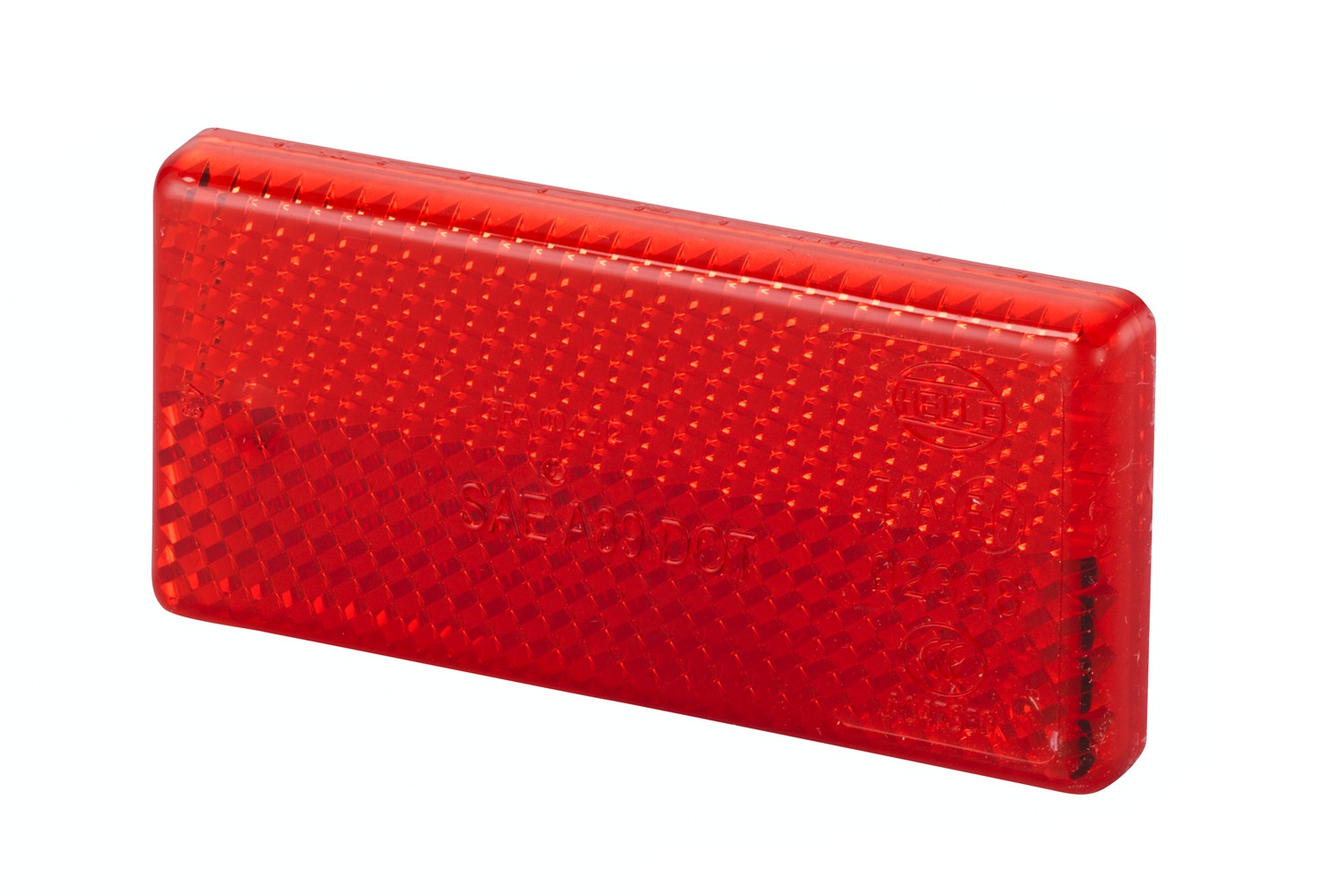 Reflector - Lens Colour: Red - rectangular - Glued/mounting