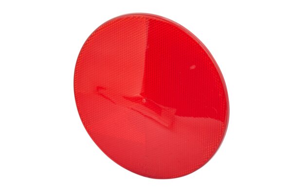 Reflector - Lens Colour: Red - round - Glued/mounting