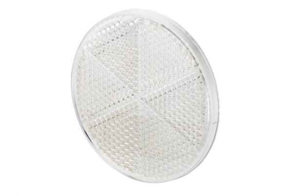Reflector - Lens Colour: White - round - Glued/mounting