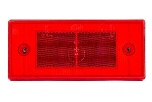 Reflector - Lens Colour: Red - rectangular - Screw Connection/mounting (image 2)