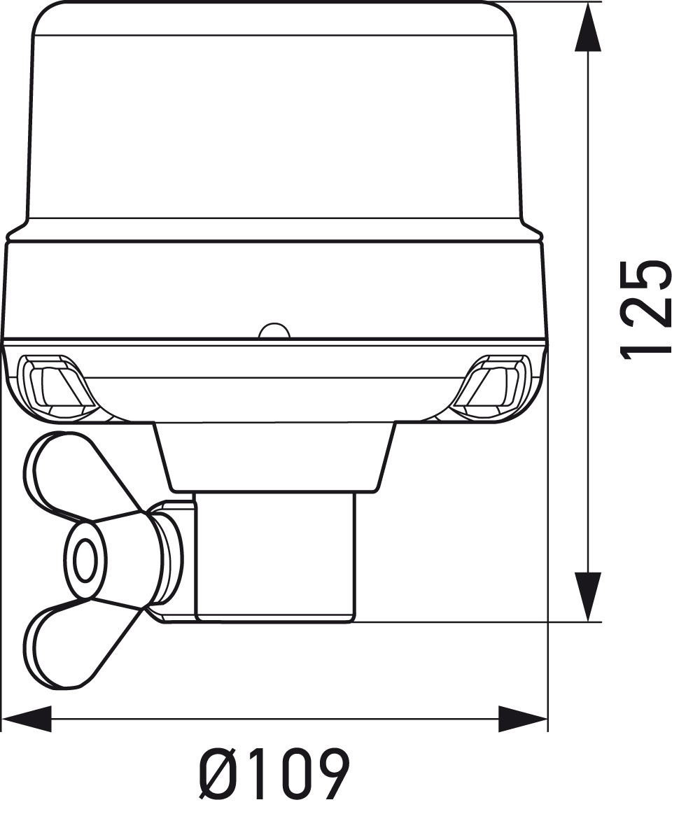 LED-Strobe-type Beacon - K-LED Nano Nano - 12/24V - yellow (amber)