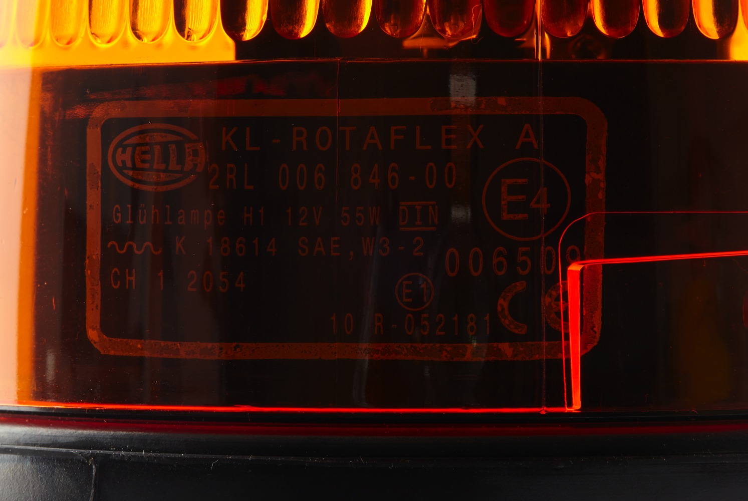 Halogen-Rotating Beacon - KL Rotaflex - 12V - yellow (amber) - Image 5