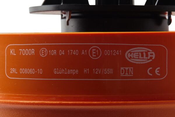 Halogen-Rotating Beacon - KL 7000 - 12V - yellow (amber) (image 5)