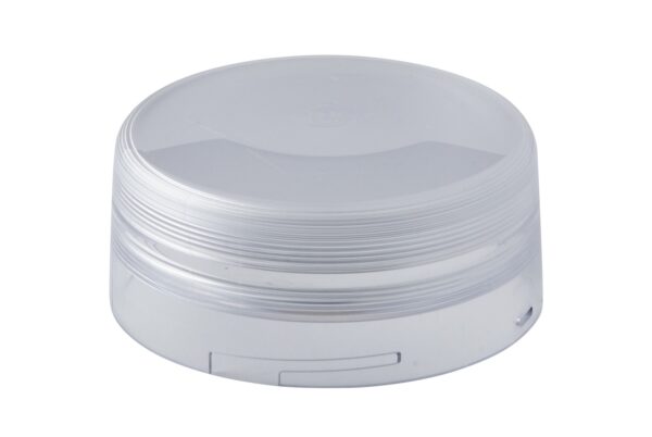 Lens, rotating beacon