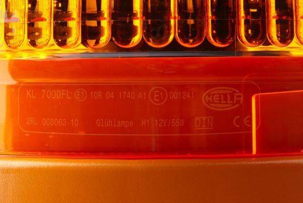 Halogen-Rotating Beacon - KL 7000 - 12V - yellow (amber) (image 5)