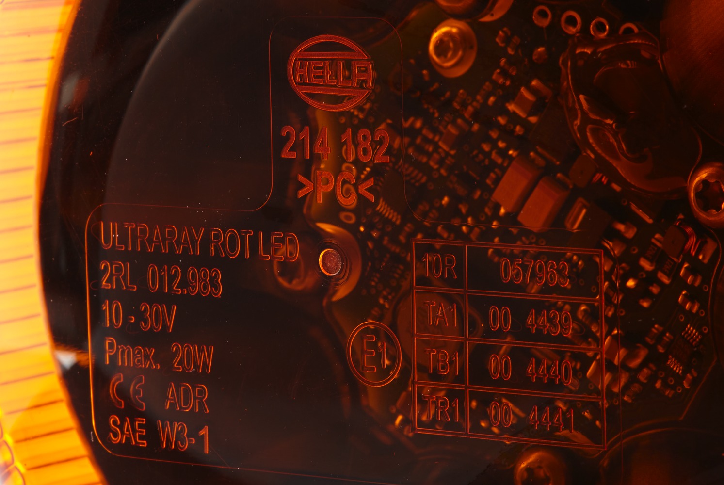 LED-Rotating Beacon - K-LED 1.2 - 12/24V - yellow (amber) - Image 5