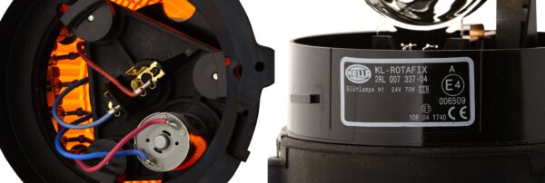 Halogen-Rotating Beacon - KL Rotafix - 12/24V - yellow (amber) (image 4)