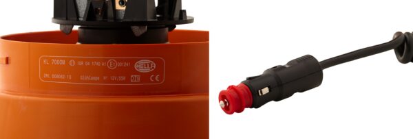 Halogen-Rotating Beacon - KL 7000 - 12V - yellow (amber) (image 4)
