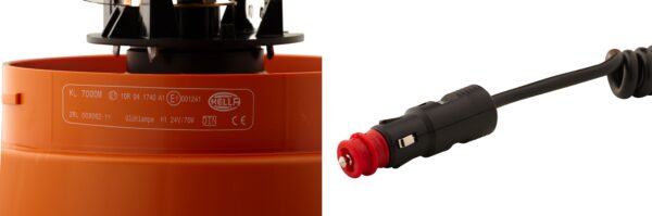 Halogen-Rotating Beacon - KL 7000 - 24V - yellow (amber) (image 4)