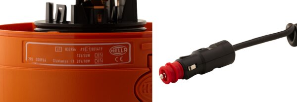 Halogen-Rotating Beacon - KL JuniorPlus - 12V - yellow (amber) (image 4)