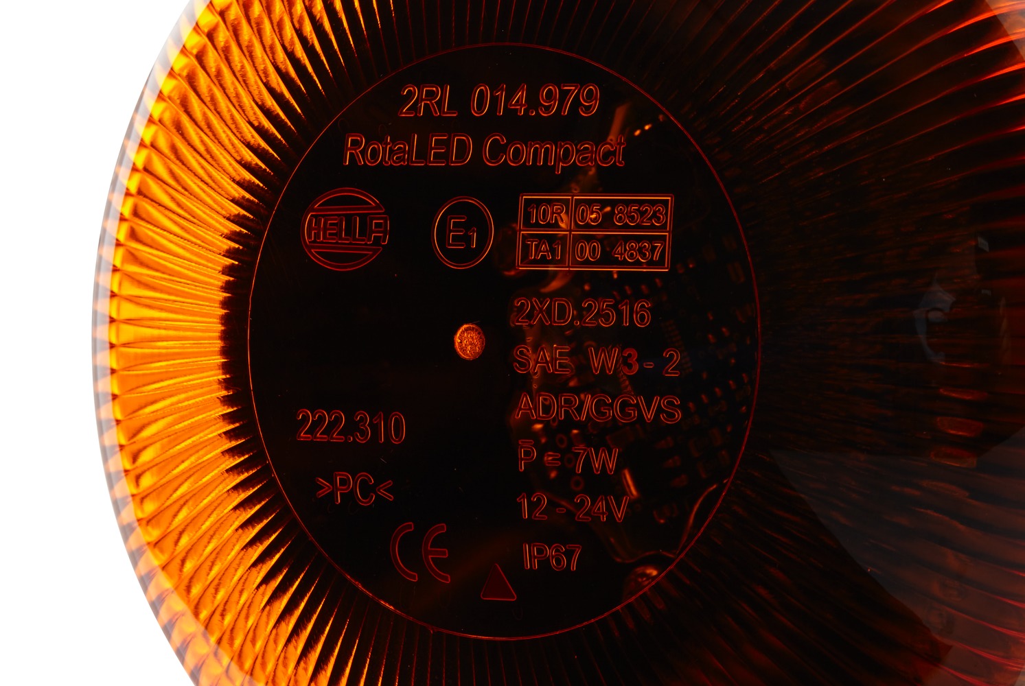 LED-Rotating Beacon - RotaLED Compact - 12/24V - yellow (amber) - Image 5