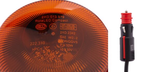 LED-Strobe-type Beacon - RotaLED Compact - 12/24V - yellow (amber) (image 4)