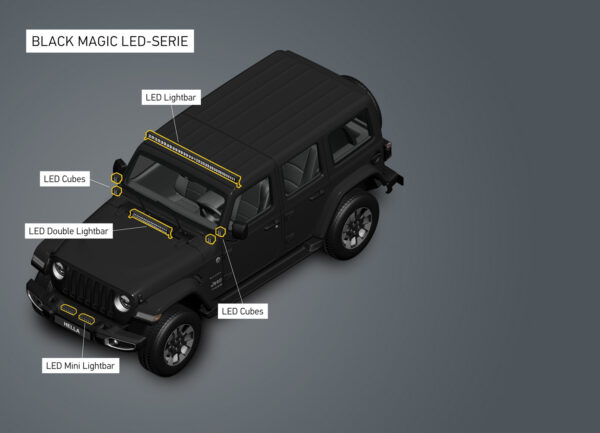 LED-Spotlight - Black Magic Edgeless Cube Kit 3.2" - 12/24V - 3000lm