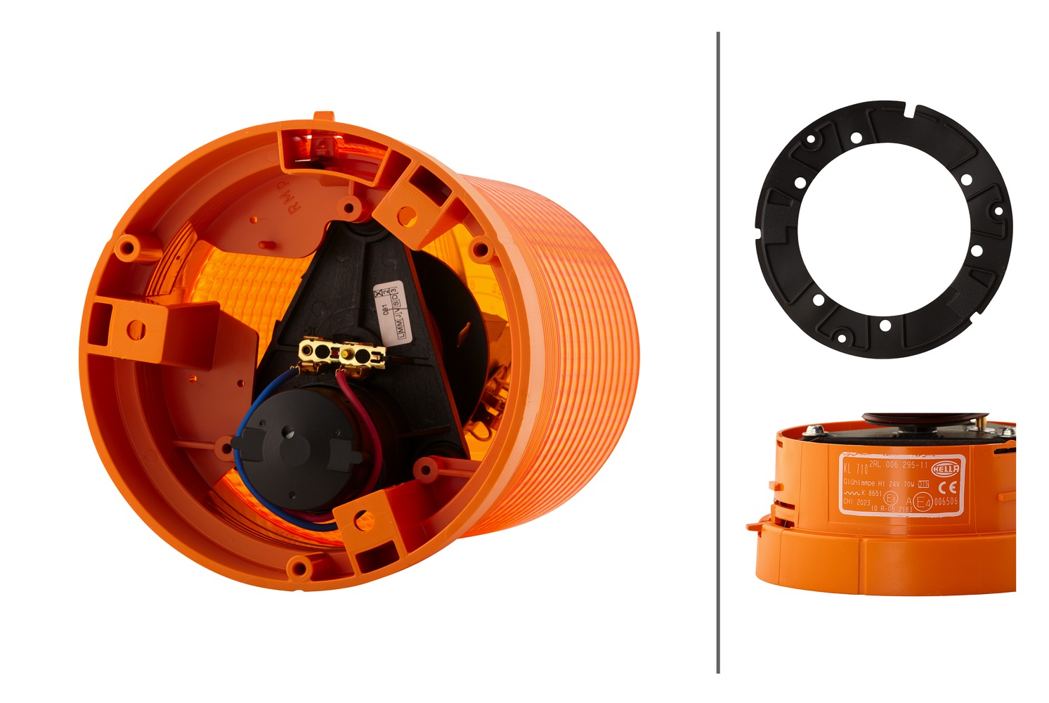 Halogen-Rotating Beacon - KL 710 - 24V - yellow (amber) - Image 7