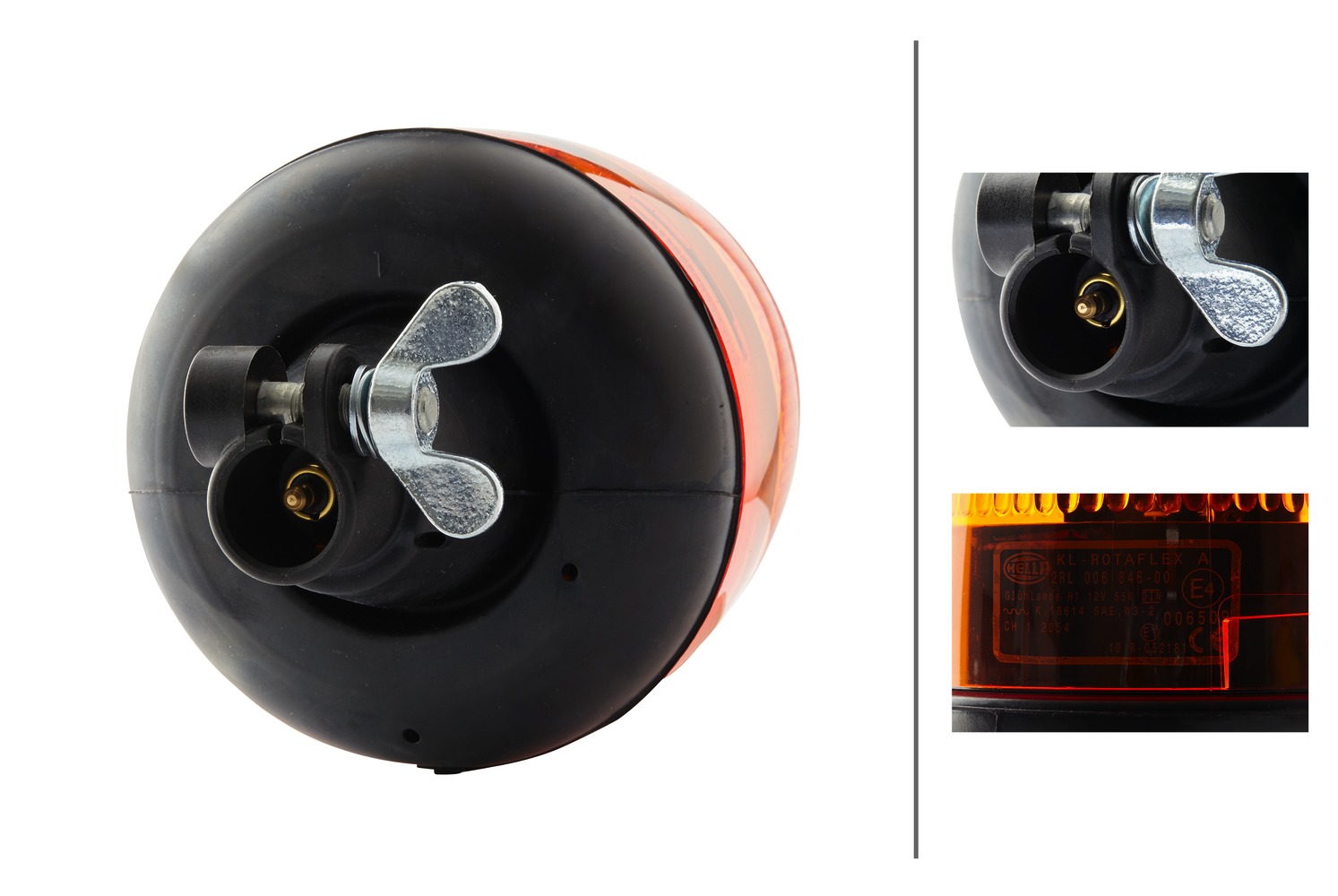 Halogen-Rotating Beacon - KL Rotaflex - 12V - yellow (amber) - Image 6