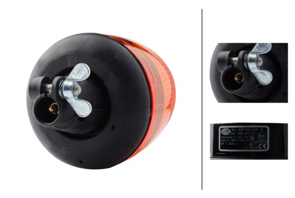 Halogen-Rotating Beacon - KL Rotaflex - 24V - yellow (amber) (image 6)