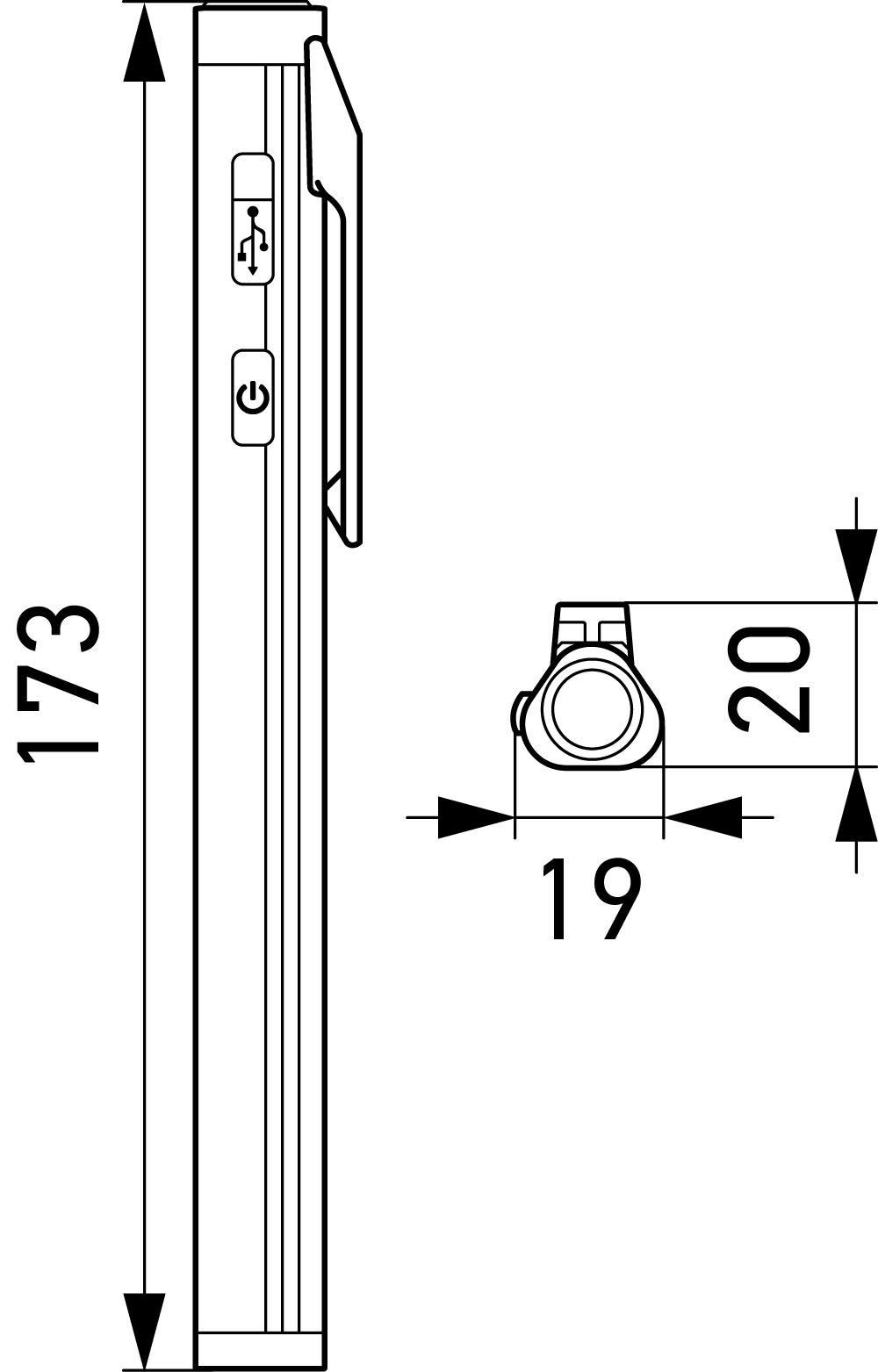 LED-Hand lamp UPL300 - 3.7V