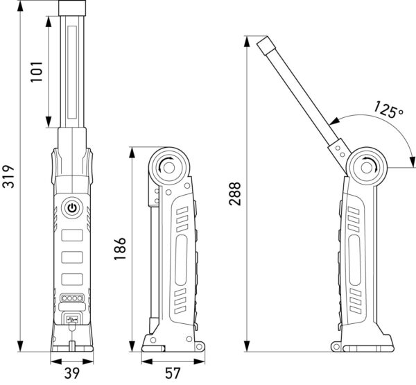 LED-Hand lamp USP300 - 3.7V (image 2)