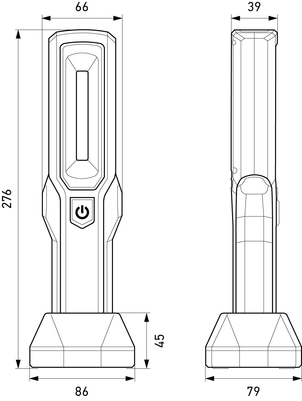 LED-Hand lamp UHL280 Base - 3.7V