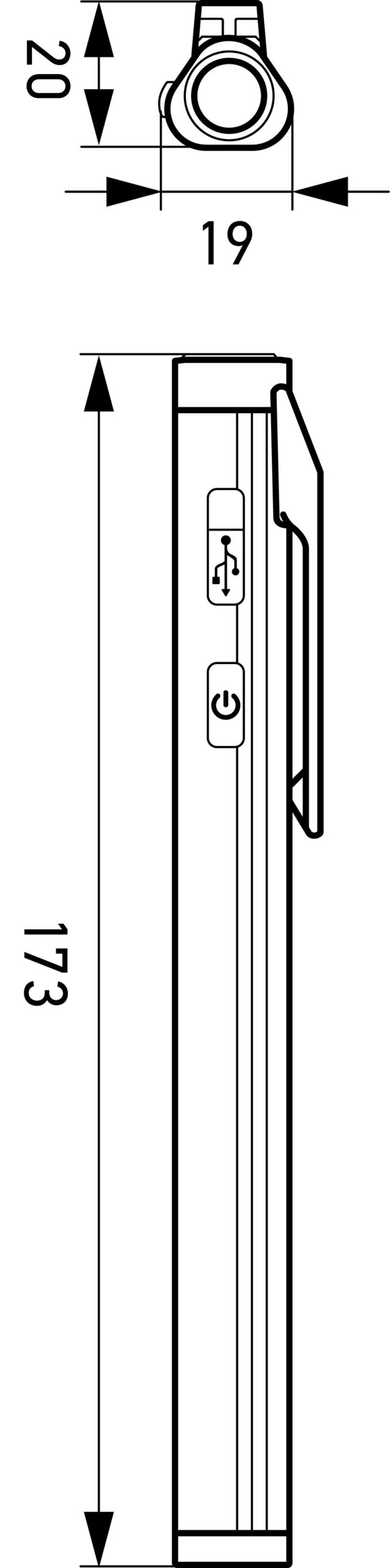 LED-Hand lamp UPL300 - 3.7V - Image 2