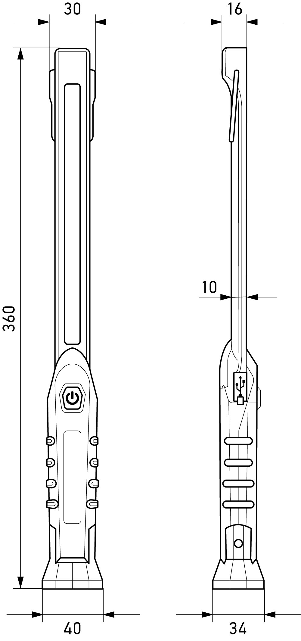 LED-Hand lamp USL300 - 3.7V