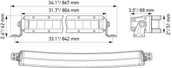 LED-Spotlight - Black Magic Tough Lightbar 32" - 12/24V - 5410lm (image 3)