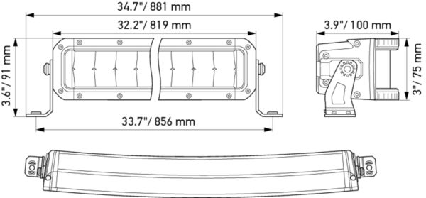 LED-Spotlight - Black Magic Tough Lightbar 30" - 12/24V - 7900lm (image 3)