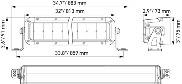 LED-Spotlight - Black Magic Tough Lightbar 30" - 12/24V - 7900lm (image 3)
