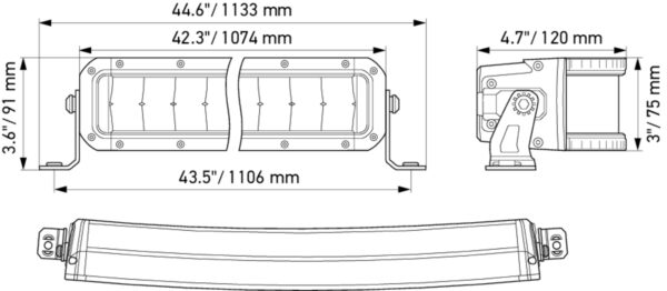 LED-Spotlight - Black Magic Tough Lightbar 40" - 12/24V - 9222lm (image 3)
