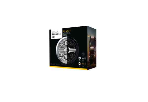 LED-Spotlight - Blade Chrom 7" - 12/24V - white/yellow (amber) - 1800lm (image 2)