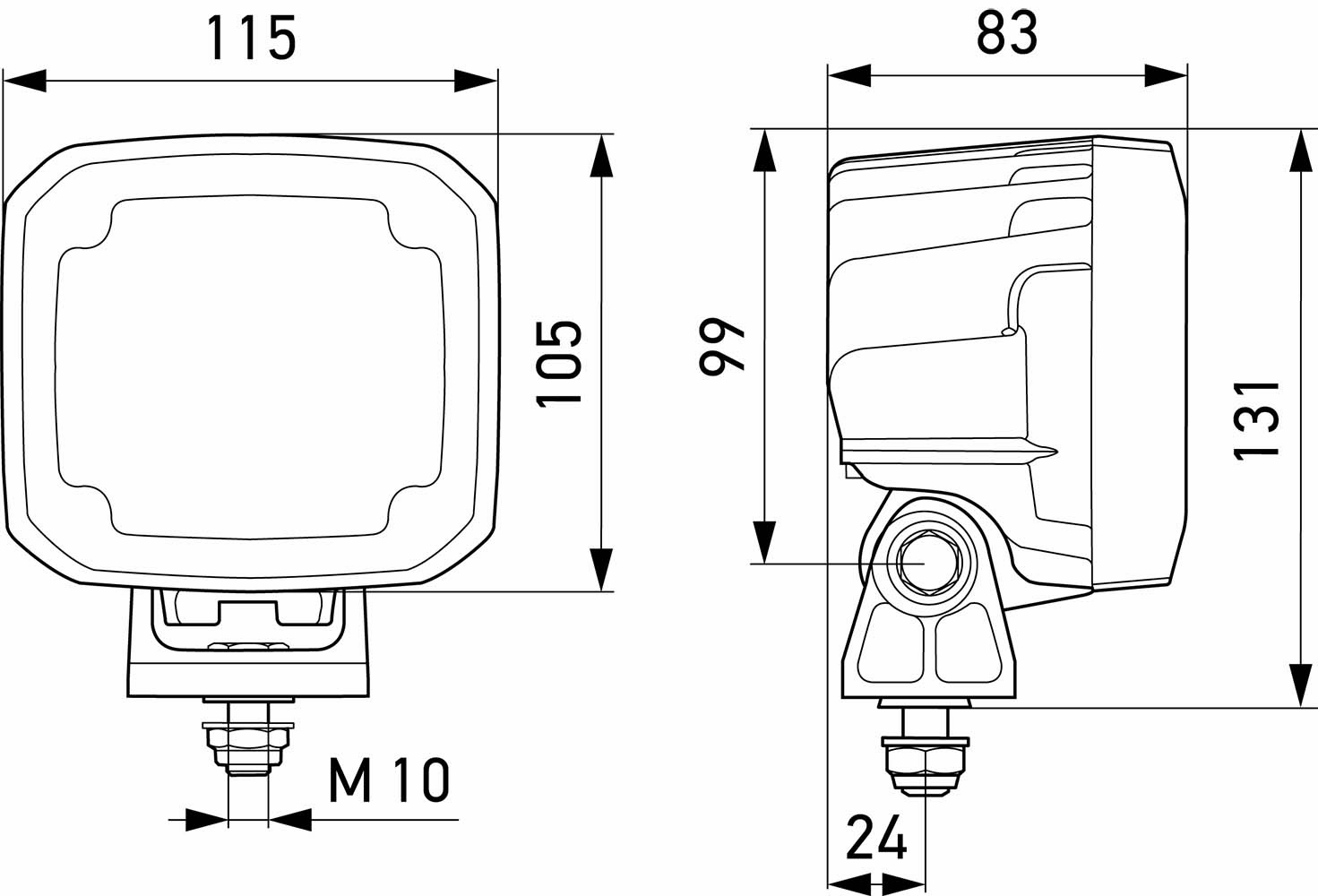 LED-Worklight - Ultra Beam S - 12/24V