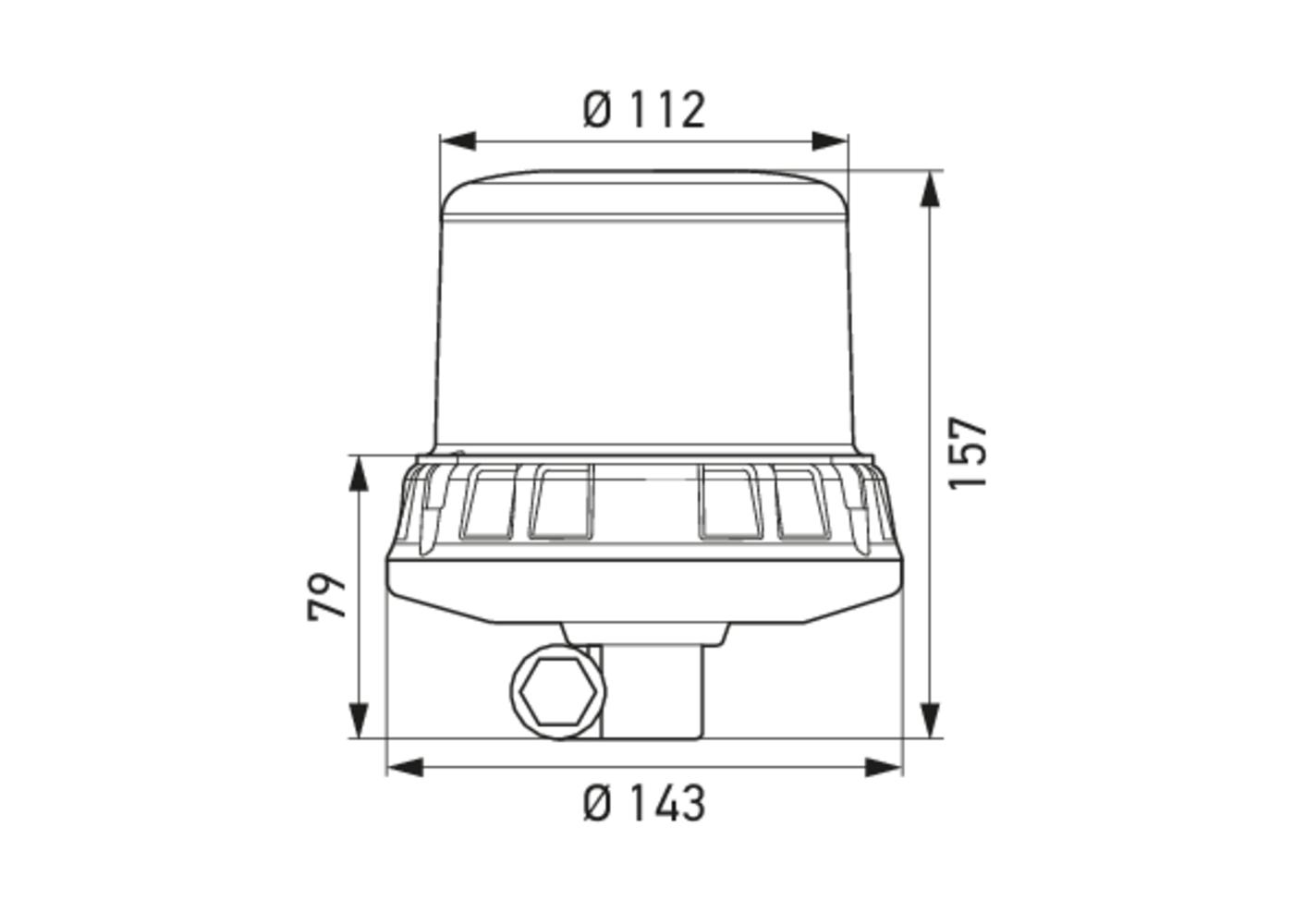 LED-Strobe-type Beacon - 12/24V - Green