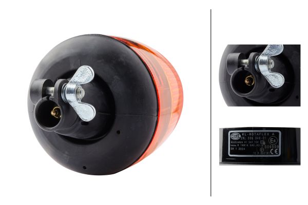 Halogen-Rotating Beacon - KL Rotaflex - 24V - yellow (amber) - Image 7