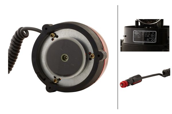 Halogen-Rotating Beacon - KL Rotafix - 24V - yellow (amber) - Image 6