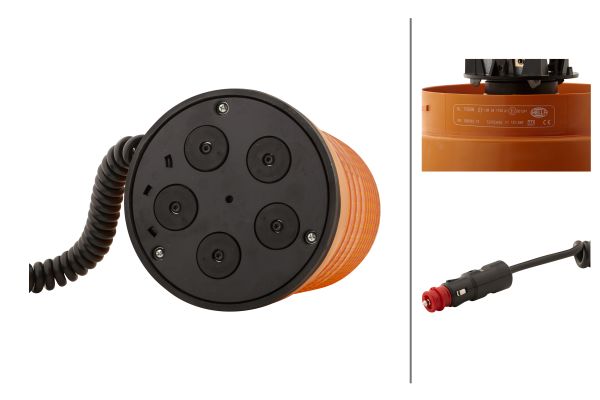 Halogen-Rotating Beacon - KL 7000 - 12V - yellow (amber) - Image 7