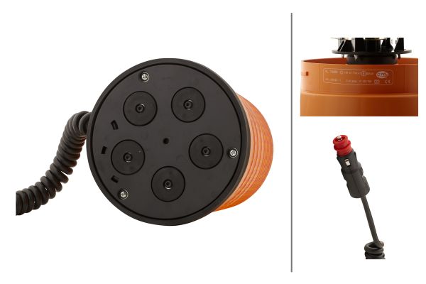 Halogen-Rotating Beacon - KL 7000 - 24V - yellow (amber) - Image 7