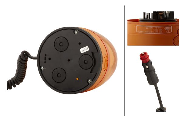 Halogen-Rotating Beacon - KL JuniorPlus - 12V - yellow (amber) - Image 7