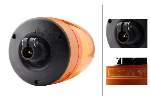 Halogen-Rotating Beacon - KL JuniorPlus - 24V - yellow (amber) - Image 8