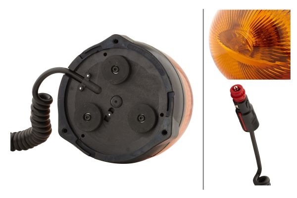 Halogen-Rotating Beacon - Rota Compact - 12V - yellow (amber) - Image 6