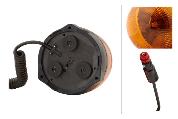 Halogen-Rotating Beacon - Rota Compact - 24V - yellow (amber) - Image 5